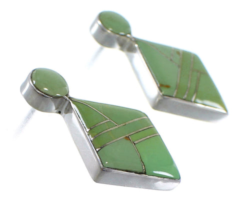 Sterling Silver Turquoise Inlay Post Earrings RX56065
